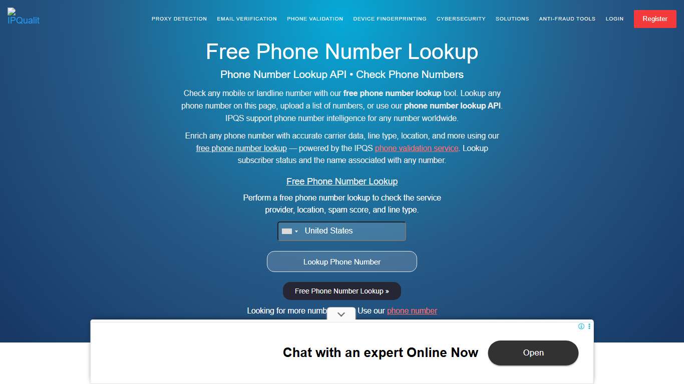 Free Phone Number Lookup Tool Phone Number Lookup API